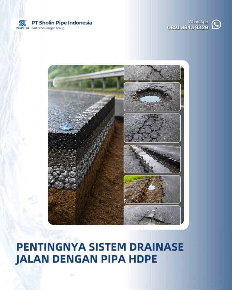 Air Penyebab Jalan Berlubang? Pentingnya Sistem Drainase Jalan dengan Pipa HDPE